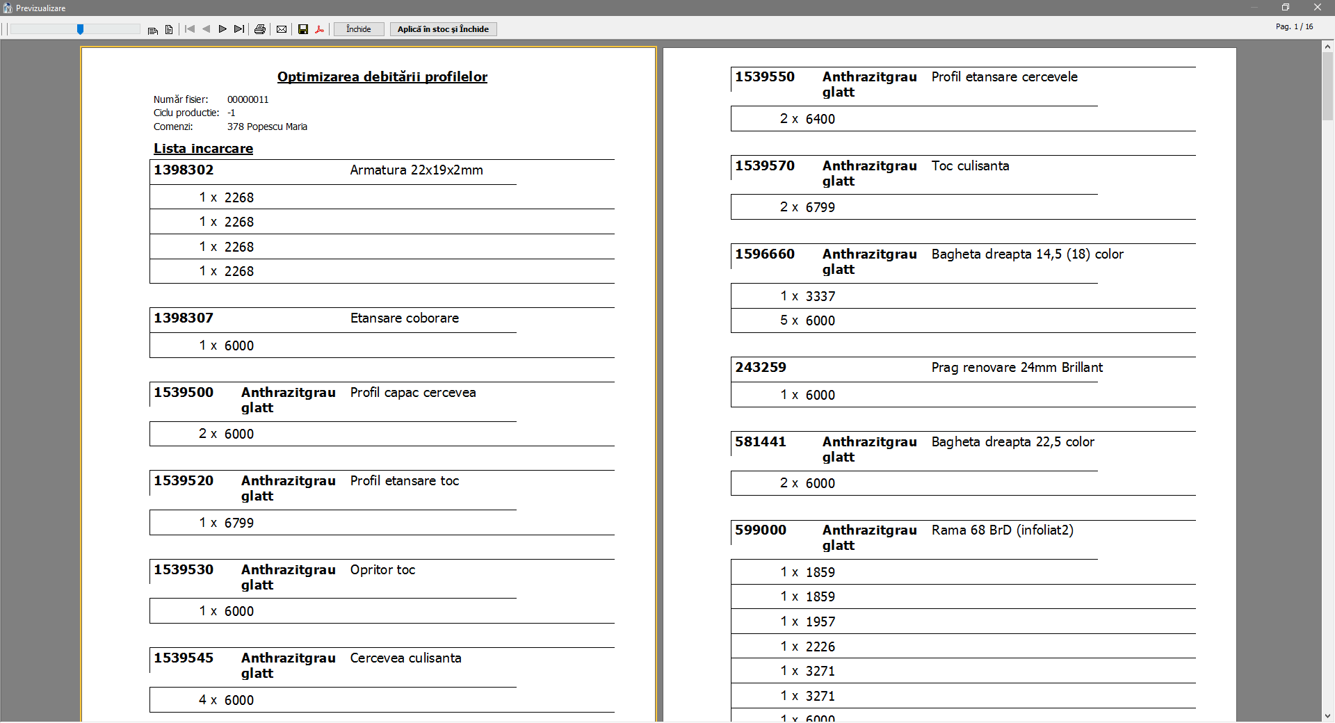 documente optimizare lista profile