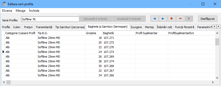 baghete si garnituri