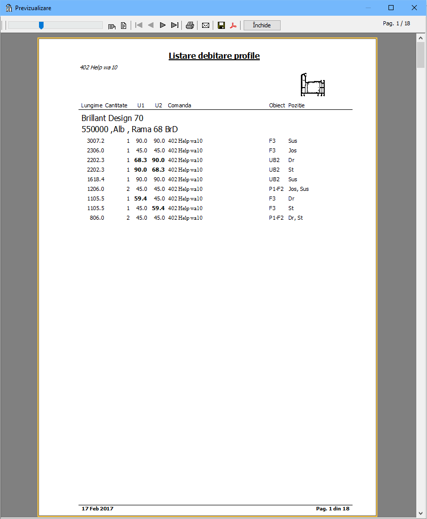 documente lista debitare profile