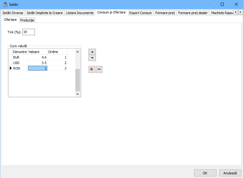 setari consum si ofertare ofertare