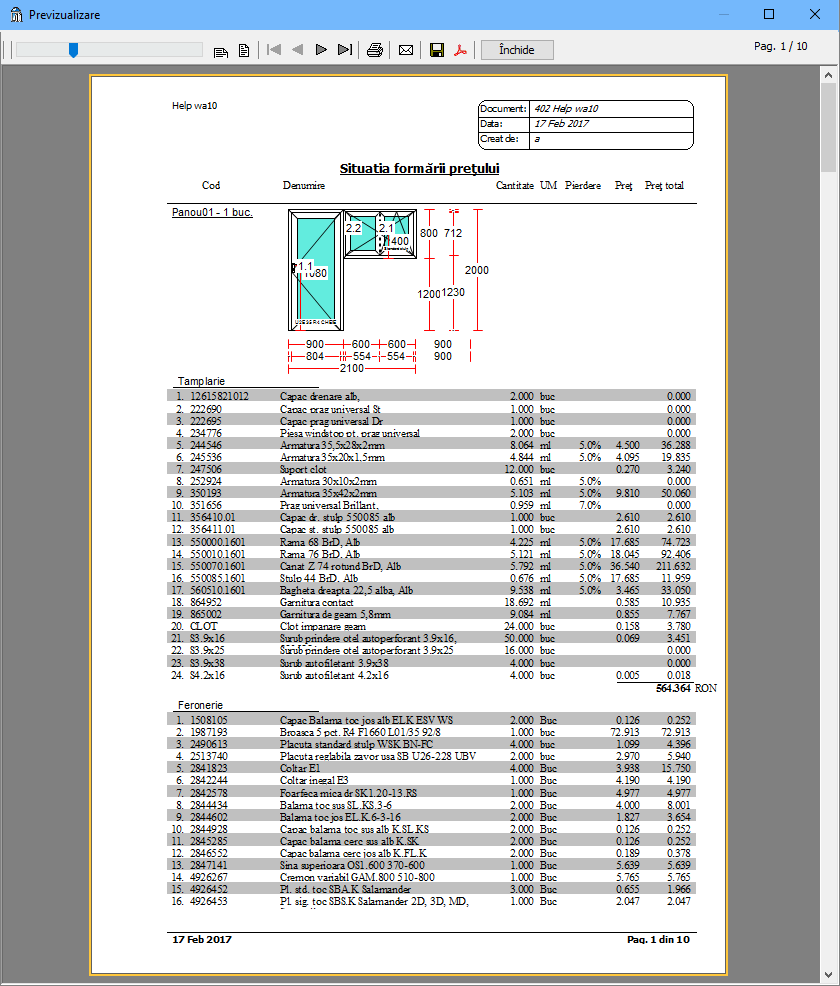 documente sit form pret