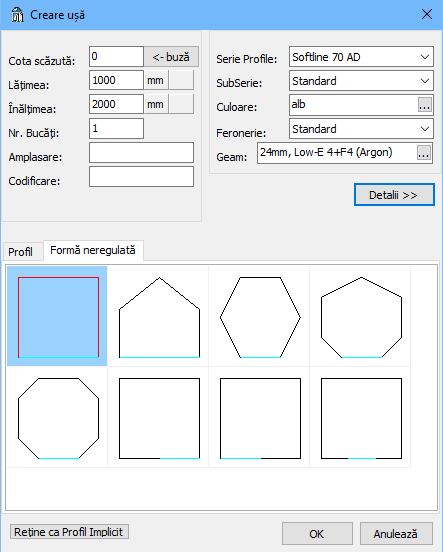 bu forma neregulata usa