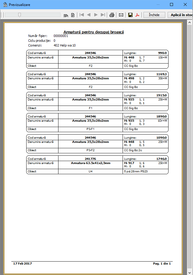 documente decup armat broasca