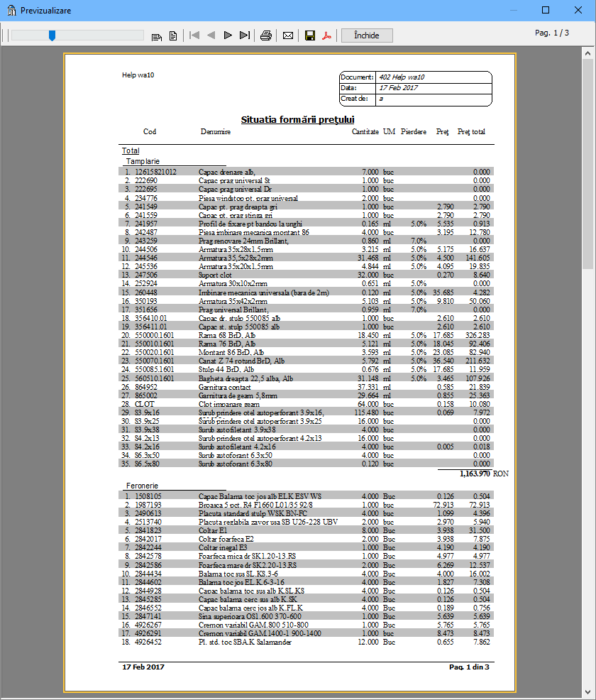documente sit form pret insum