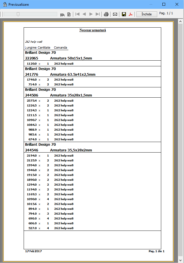documente necesar armatura
