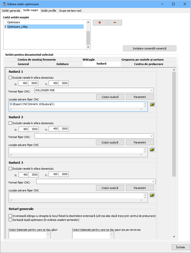 optimizare setari setari masini sudura