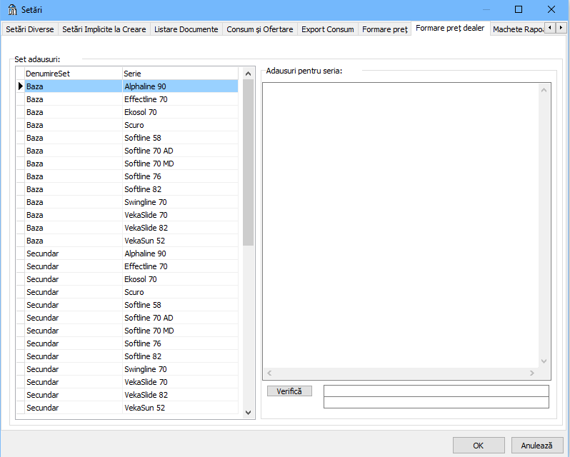 SetariFormarePretDealer