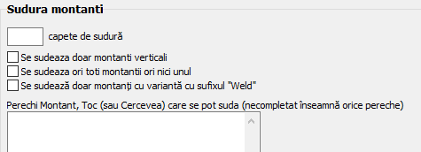 Sudura montanti