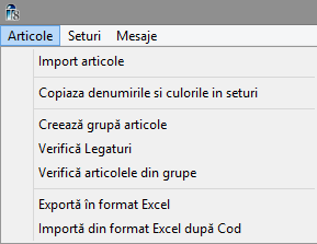 meniu editare articole