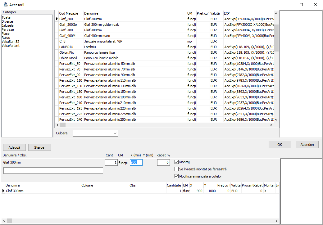 bu modificare accesorii